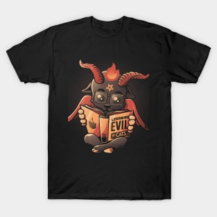 Learning Evil - Cute Baphomet Book Cat Gift T-Shirt